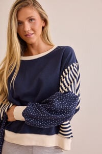 Contrast Patchwork Long Sleeve