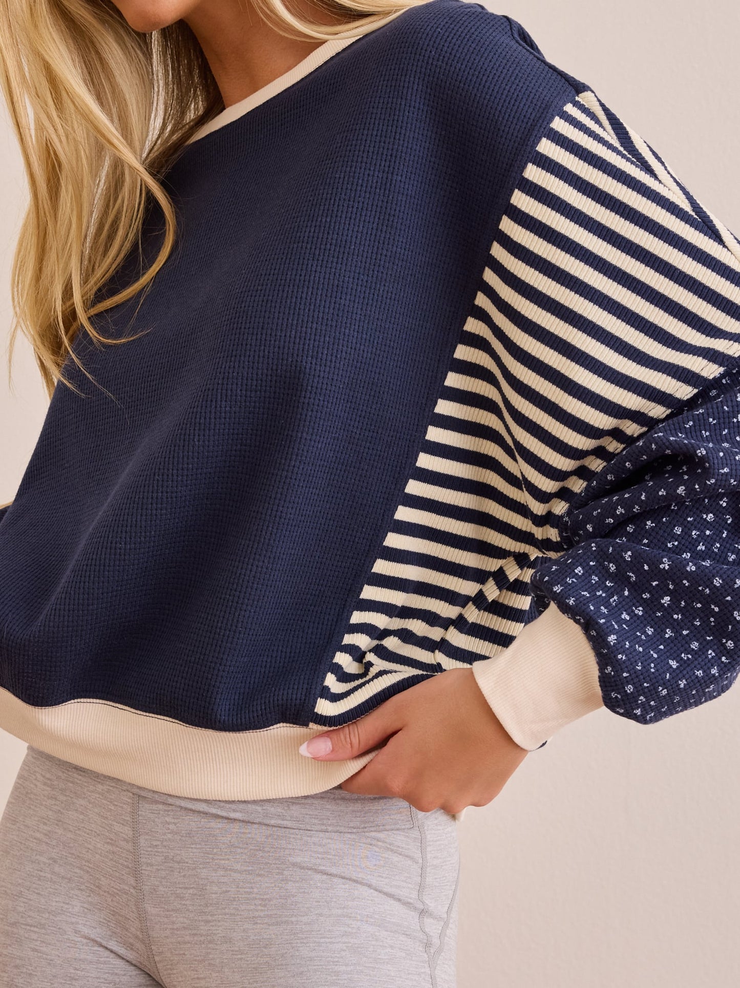 Contrast Patchwork Long Sleeve