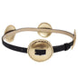 Bradbury Black and Gold Vegan Leather Belt