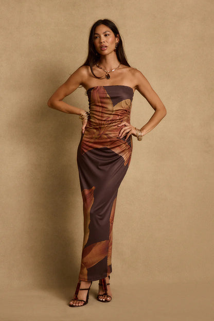Avani Mocha Floral Maxi Dress