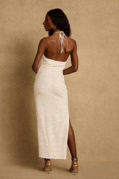 Bonita Ivory Sequin Maxi Dress