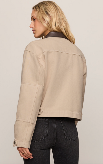 Rey Cropped Chore Jacket - Soapstone